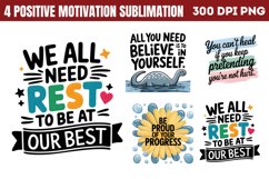 Positive Motivation Sublimation PNG Product Image 1