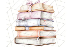 Cozy Book Lover Clipart PNG, Aesthetic Reading Graphics Product Image 5