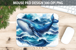 Watercolor Shark Mouse pad Sublimation - Animal PNG Design Product Image 1