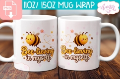 Believing in yourself mug wrap sublimation, Mental health Product Image 1