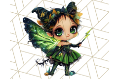 Halloween Fairy Clipart PNG, Cute Chibi Fairy Art Clip Art Product Image 5