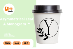 Asymmetrical Leaf Monogram Product Image 1