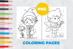 Cute elf boy Coloring Pages | Coloring book Product Image 1