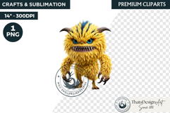 Halloween Little Monster Clipart Png, Spooky Cute Fantasy Product Image 1