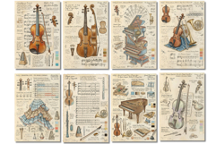 Ephemera Music Sheet Junk Journal Pages Product Image 8