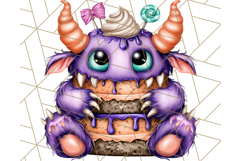 Whimsical Halloween Cake Clipart PNG, Spooky Desserts Product Image 5