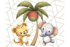 Safari Christmas PNG Clipart, Cute Jungle Animal Art Product Image 5