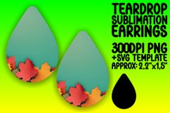 Bright and Bold Gradient Teardrop Earrings for Sublimation Product Image 1