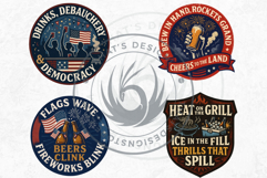 4th of July Slogans PNG Clipart set v2, Patriotic Quotes Product Image 4
