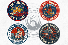 4th of July Slogans PNG Clipart set v2, Patriotic Quotes Product Image 6
