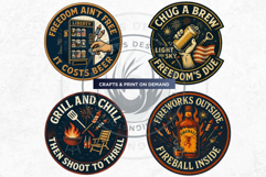 4th of July Slogans PNG Clipart set v2, Patriotic Quotes Product Image 7
