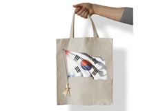 Hand Waving Large Taegeukgi Flag PNG Korean Independence Day Product Image 7