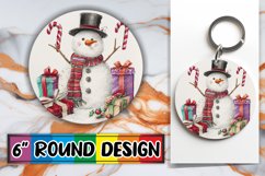 PNG Watercolor Christmas Round Design Sublimation Product Image 1