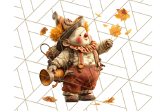 Autumn Circus Performers Clipart Vintage Characters PNG Product Image 5