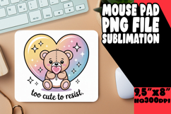 Bright MOUSE PAD Sublimation Style, Valentines Day Product Image 1