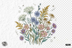 1920 Botanical Summer Wildflowers Clipart Product Image 1