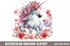 Watercolor Unicorn Clipart, Watercolor Clipart Product Image 1