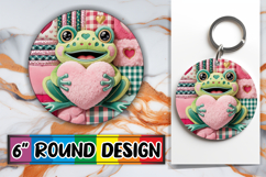 Timeless Keychain Circle Design, Valenines Animals Product Image 1