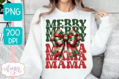 Merry Mama and Mini christmas sublimation PNG designs Product Image 4