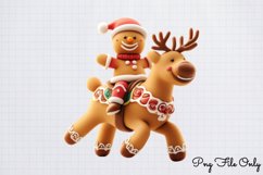 Watercolor Christmas Gingerbread Man Clipart PNG Product Image 1