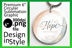 Whimsical Circle Design Keychain Template , Religious Product Image 1