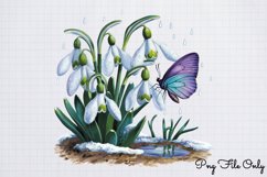 Snowdrops Clipart PNG PNG Product Image 1