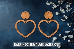 SUPER 50 Valentine Heart Template earrings SVG I Laser Cut Product Image 12