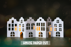 21 3D Paper House Lantern Template, 3D Paper Cut Product Image 9