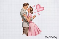Retro Valentine Day Clipart PNG Product Image 1