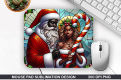 Santa Mouse Pad Sublimation, Christmas Mouse Pad PNG Design Product Image 1