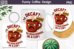 Funny Angry Coffee Mug PNG Design Product Image 1