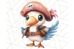 Cartoon Pirate Kids and Animals PNG Clipart for Fun Designs Product Image 5