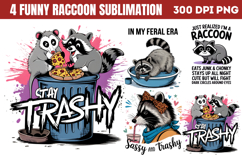 Funny Raccoon Sublimation PNG Product Image 1