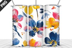 Flowers Tumbler Wrap | Sublimation Design | Tumble PNG Product Image 2