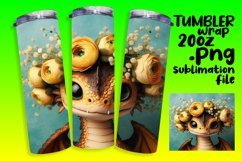 Creative Tumbler Wrap Template , Dragon Product Image 1
