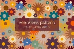 60s Retro floral pattern | 60s retro pattern Product Image 1
