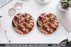 Car Coaster Sublimation| Coaster PNG Design Product Image 1