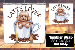 BEAUTY 20oz Tumbler Template for DIY , Coffee Dog Product Image 1