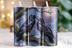 Halloween Crow Tumbler Wrap | Sublimation | Tumblers Product Image 1