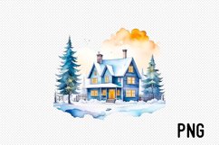 Cozy Halloween Cottage Sublimation - Cozy Cottage Landscape Product Image 1