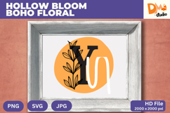 Hollow Bloom Boho Floral Monogram Product Image 1