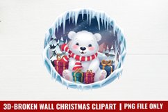 3D Broken Wal Christmas Clipart PNG Product Image 1