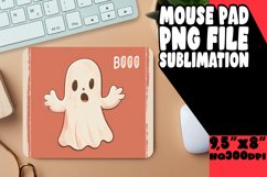 Spooky Ghost Mouse Pad Halloween Sublimation PNG Product Image 1