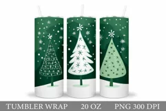Christmas Tree Tumbler Sublimation. Christmas Tumbler Design Product Image 1