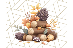 Woodland Forest Scene PNG Clipart, Fall Nature Elements Product Image 5