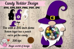 Halloween Gnome candy dome svg, paper cut file svg Product Image 1