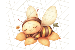 Adorable Bee Clipart PNG, Kawaii Bumblebee Illustrations Product Image 5