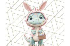 Dinosaur Costume Clipart, Cute Dinos in Halloween Outfits Product Image 4