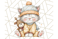 Christmas Pets in Pajamas Clipart PNG, Christmas Png Clipart Product Image 5