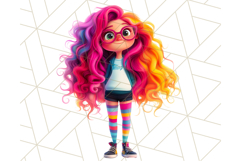 Teen Girl Clipart PNG, Fun Character Illustration Product Image 5